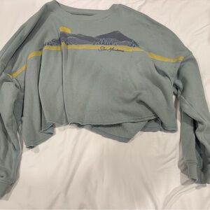 American Eagle Cropped Mountain Sweatshirt